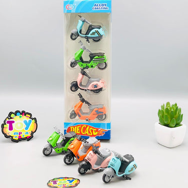 4Pcs Mini Diecast Vespa Models